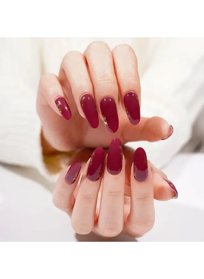 مجموعة كاملة من ملصقات جل الأظافر الممتازة مع معالجة بالأشعة فوق البنفسجية/LED | مجموعة عالية الجودة مع مبرد أظافر، ووسادات تنظيف، وأدوات خشبية، بجودة صالونات التجميل، سهلة الإزالة - Image 3